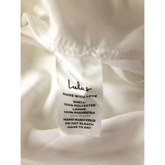 Lulus Love You So Truly Dress Burnout Floral Strapless Midi White NWT Size XS - Picture 9 of 13